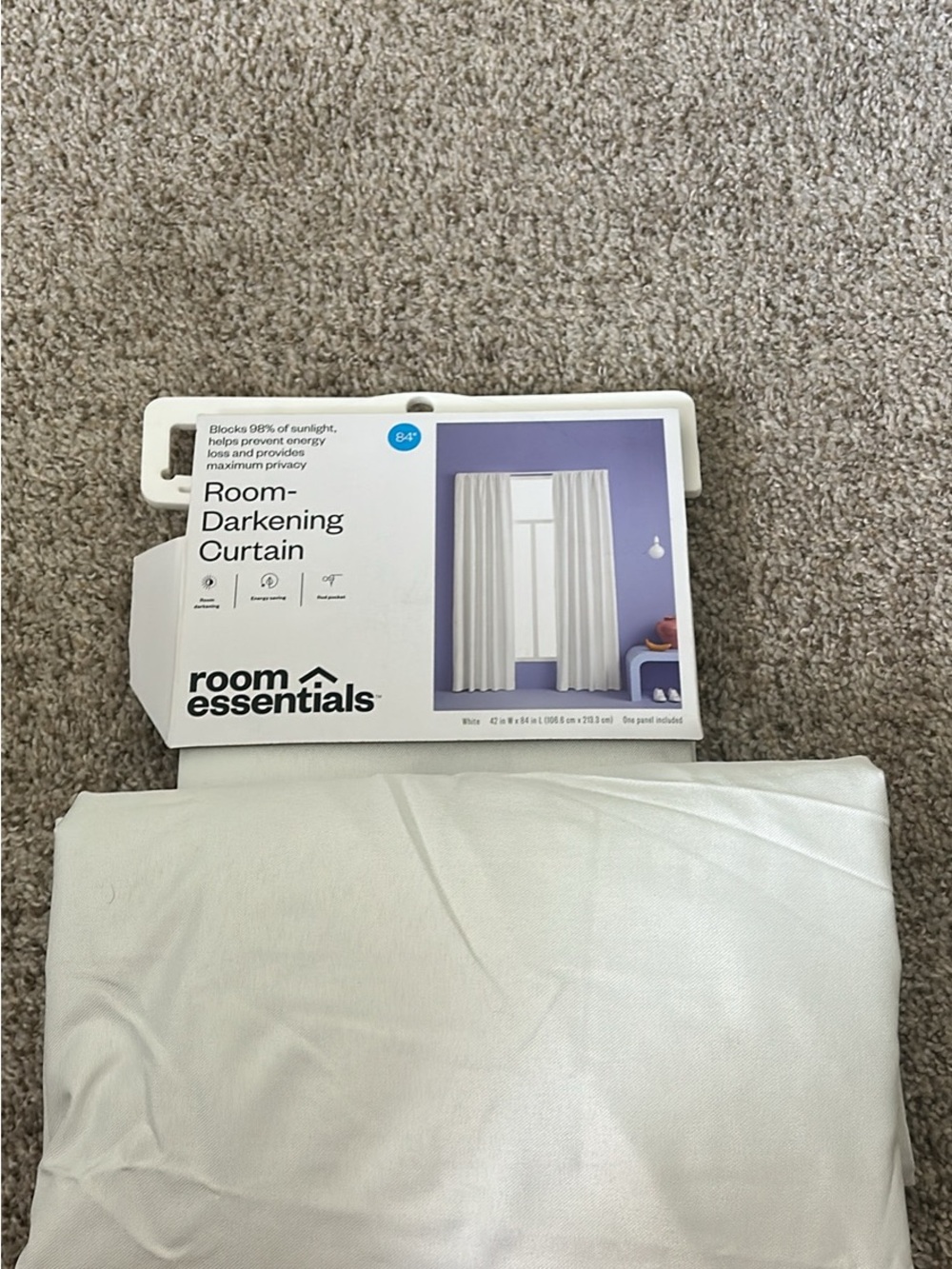 Room Essentials White Room-Darkening Curtain Panel
